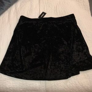 Express Velvet Skater Skirt